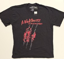 Image of Nightmare On Elm Street T Shirt Men XL Black Freddy Krueger Claw Graphic New