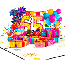 Pop-Up Geburtstagskarte 65. Geburtstag für Männer und Frauen