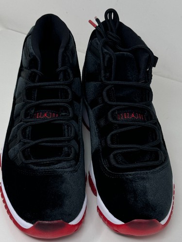 Women’s Size 11 Men's 9.5 Air Jordan 11 Retro Bred Velvet DB5457-061 No Box Lid - Picture 2 of 8