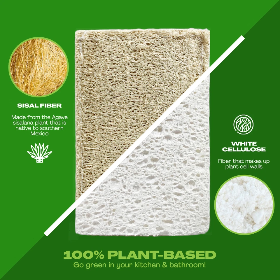 JuneLily Natural Eco Friendly Kitchen Sponge Non-Scratch Scrubber Compostable - Image 3 of 4