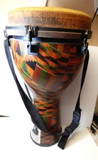 REMO Mondo Designer Series Djembe DRUM Bongo Paulo Mattioli Kintekloth 12x24 in