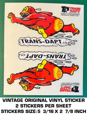 TRANS DAPT PERFORMANCE PRODUCTS - VINTAGE ORIGINAL VINYL DECAL STICKER - RACING