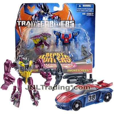 Year 2013 Transformers Beast Hunters 2 Pk Legion Figure CINDERSAUR & SMOKESCREEN