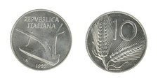 r44_60) Italia Repubblica in Italma - 10 Lire 1955 Spighe