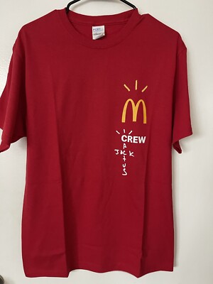 TRAVIS SCOTT CACTUS JACK x MCDONALDS CREW RED T-SHIRT SIZE MEDIUM
