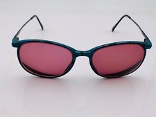 Vintage Marchon CFG-1 Marble Blue Metal Oval Sunglasses FRAMES ONLY Japan