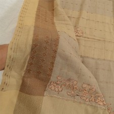 Sanskriti Vintage Brown Long Shawl Embroidered Pure Woollen Stole/Scarf