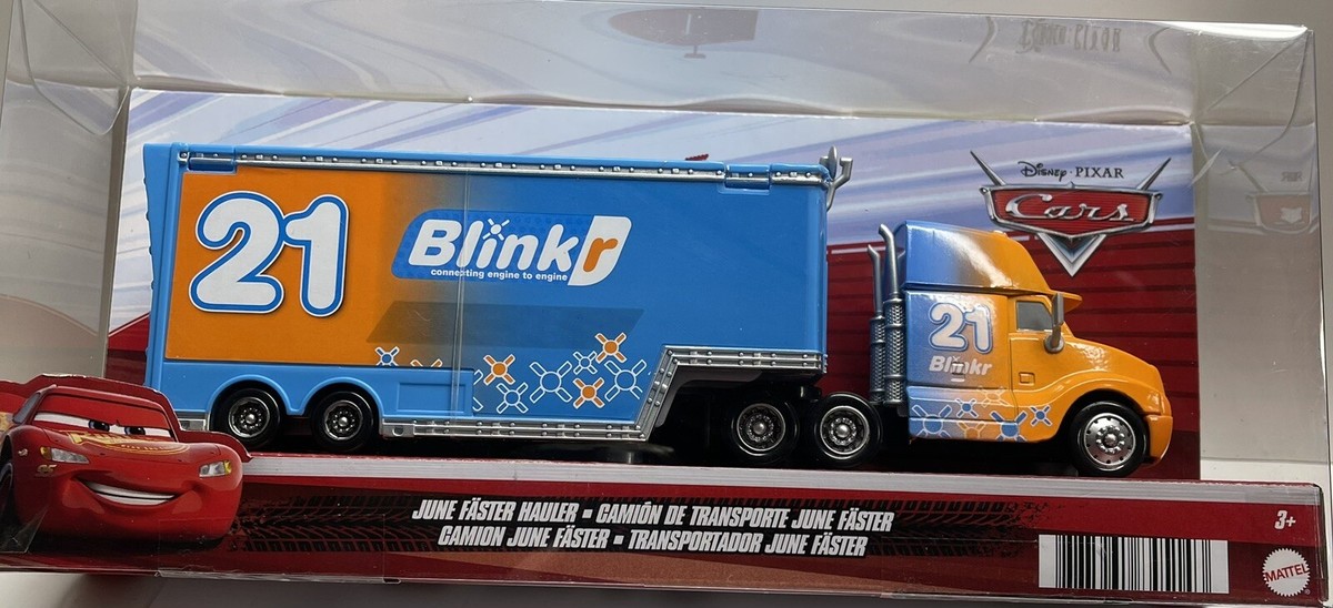 Disney Pixar Cars JUNE FÄSTER HAULER #21 Blinkr SCALE 1:55 DIECAST