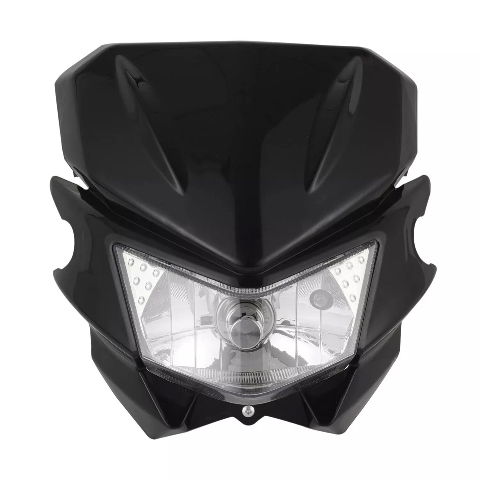 Black Dirt Bike  Headlight For Honda CR125 / 250R CR125M CR80R CRF150 / 230F - Image 3 of 4