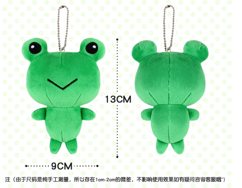 Misaka Mikoto Gekota Plush Toy 13Cm Frog Doll Keychain Pendant Fan