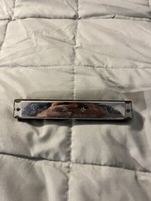 Vintage Blessing 20 Hole Harmonica Engraved Swallows  Bamboo 7"L