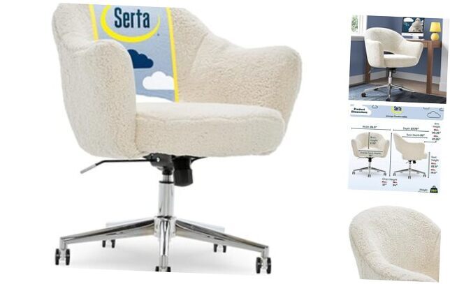 Valetta Home Office Chair, Home Desk Chair with Memory Foam Padding,