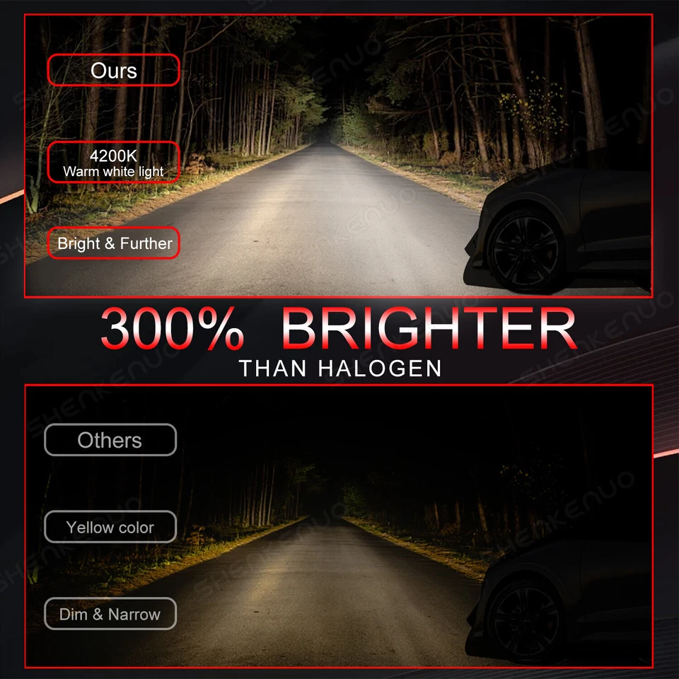 For BMW 328i xDrive 2009-2016 Combo Halogen Kit Headlight Fog Light Bulbs 6PCS - Image 3 of 4