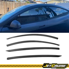 Fits 20-25 Tesla Model Y Tape-on Matte Black Window Visor Sun Rain Guard ABS