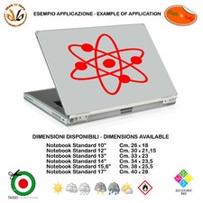 Atom big bang theory sticker red contoured notebook sticker pvc red cropped