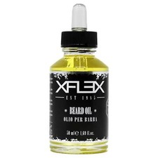 XFLEX BEARD OIL OLIO LUCIDANTE BARBA 50ML NO SILICONE OLIO DI JOJOBA E ALBICOCCA