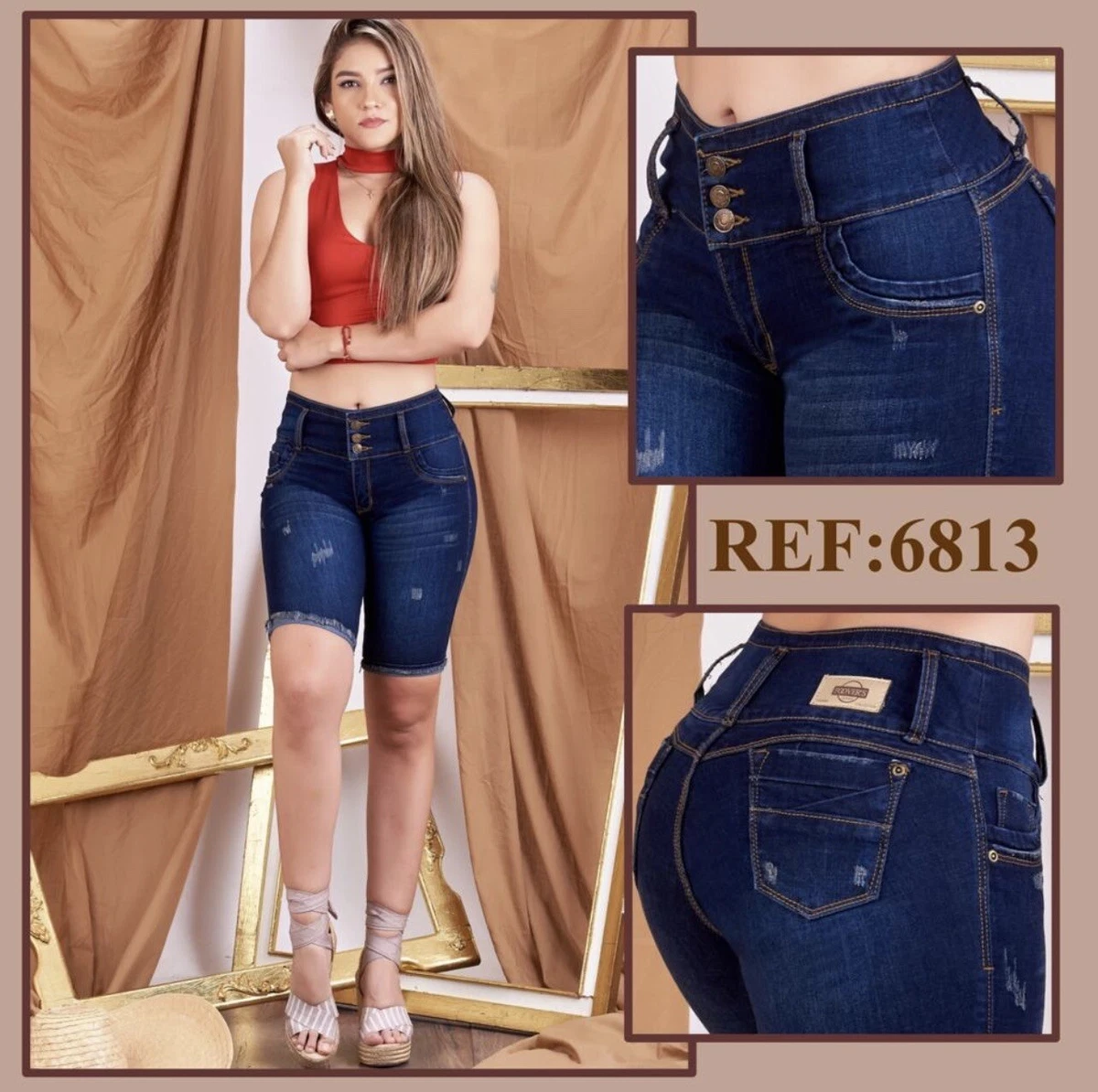 Pantalones Cortos Colombianos Levanta Cola FOOVERS JEANS PUSH UP LIFT TAIL