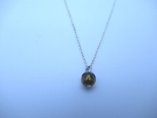 Sterling Silver Citrine Bead Necklace