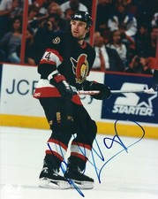 Autographed RADEK BONK Ottawa Senators 8x10 photo - COA 