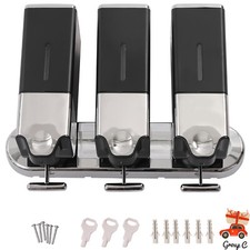 Bathroom Shower Soap shampoo conditioner dispenser organizer 3 bottle wall mount