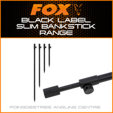 FOX BLACK LABEL SLIM BANKSTICK RANGE - ALL SIZES | NEW - CARP FISHING BANKWARE