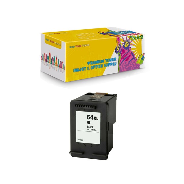 Compatible N9J92AN Black Ink Cartridge for HP 64XL BK ENVY 7830 7855