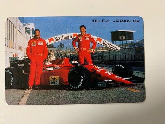 Nigel Mansell Gerhard Berger Japanese Telephone Card Ferrari Formula1 1989 MINT 