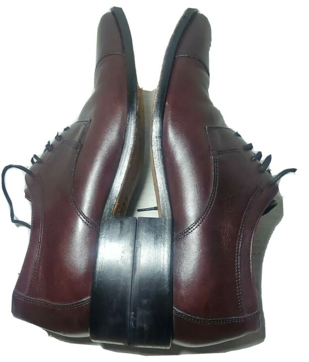 J.Murphy Johnston & Murphy Burgundy Brown Leather Cap Toe  display picture 1