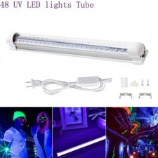 48 LED UV Black Light Fixtures UV Light Bar Strip Party Club DJ Lights Lamp 2025