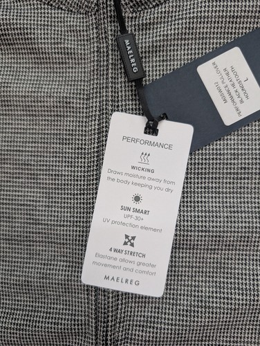 Maelreg Performance Pullover Men's Golf 1/4 Zip Shirt Size L Plaid NEW - Picture 5 of 16