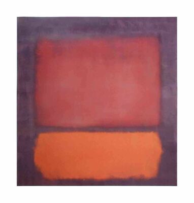 MARK ROTHKO Untitled (1962) 47'' x 45'' Poster 1998 Modernism Red, Orange, Purple