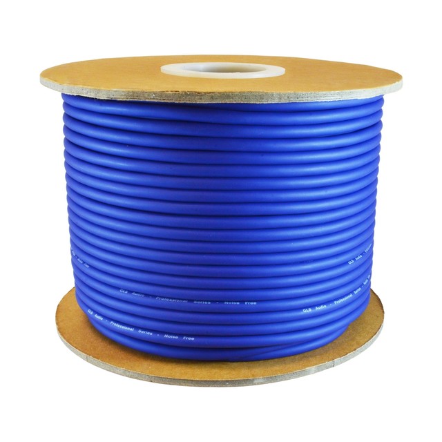 GLS Audio BULK Microphone Cable 300' Blue Mic 300ft Signal for sale