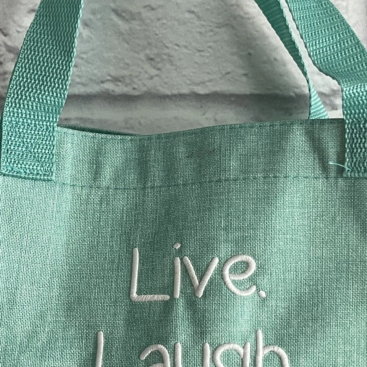PREOWNED THIRTY ONE SMALL GREEN LIVE LAUGH LOVE TOTE BAG | eBay