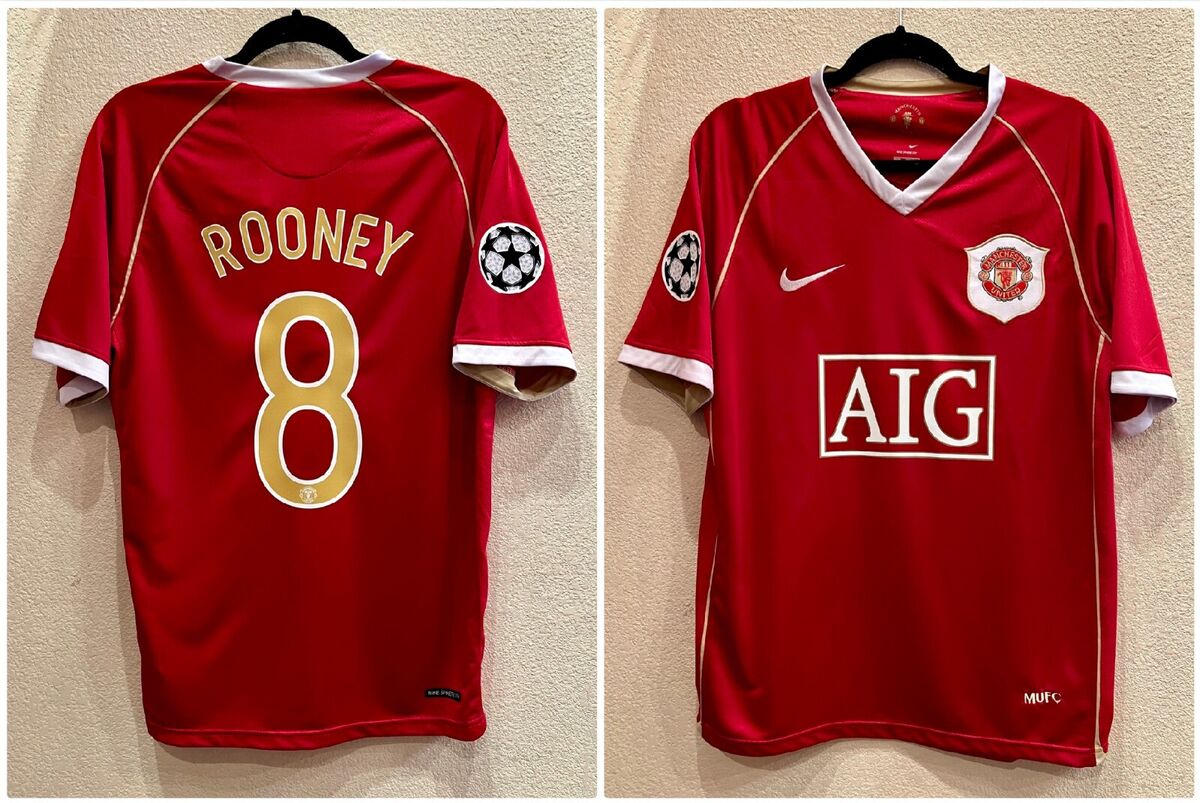 Rooney #8 Manchester United 2006/2007 Home UCL Short Sleeve Rooney #8 Manchester United 2006/2007 Home UCL Short Sleeve