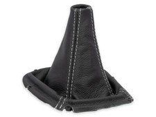 SCHALTMANSCHETTE FUR SUBARU IMPREZA 2 GD 2001-2005 SCHALTSACK LEDER NAHT WEISS