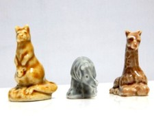 Vintage Animal Giraffe Kangaroo Hippopotamus Figurine Mini Lot Pottery Porcelain