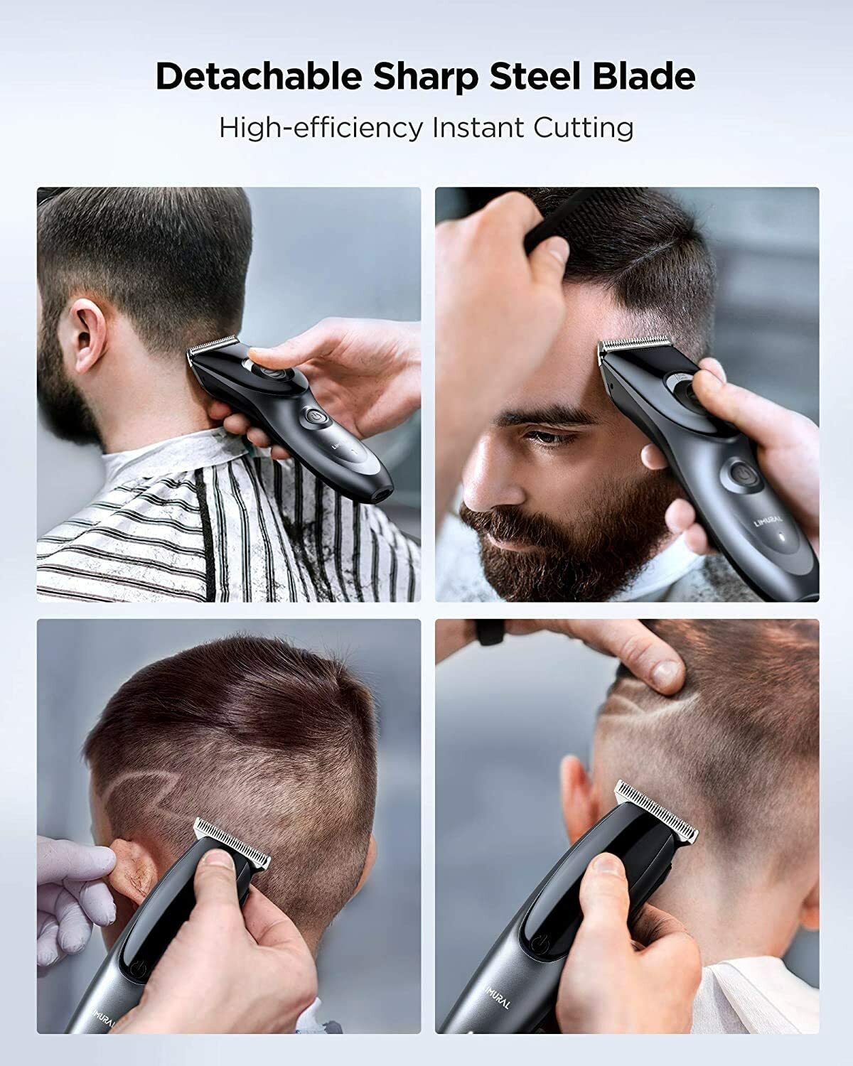 Limural Professional Electric Hair Clippers for Men Cordless Beard Trimmer Kit