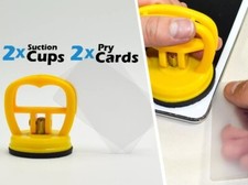 2X Suction Cups 2X Cards For Macbook Pro iMac iPhone iPad Tablet LCD screen Tool
