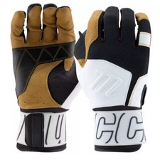 Marucci Blacksmith Full Wrap Batting Gloves V2 - White / Black