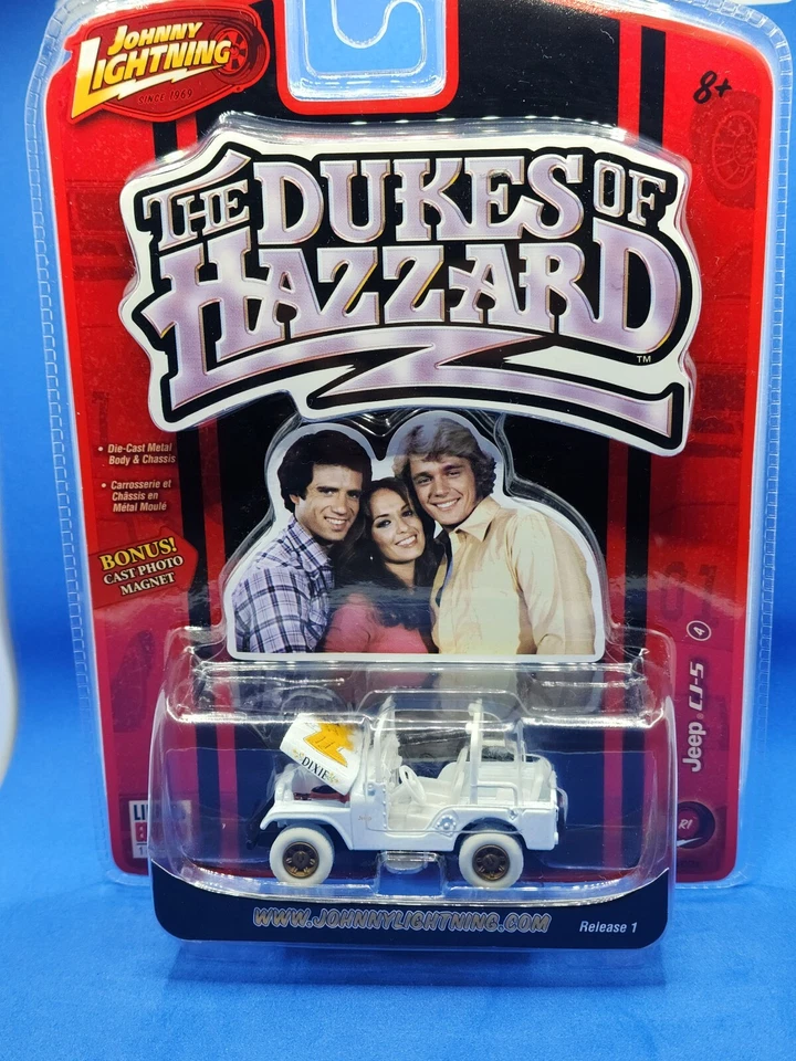 Johnny Lightning Dukes Of Hazzard Daisy's CJ-5 Jeep White Lightning Release 1 & - Image 3 of 4