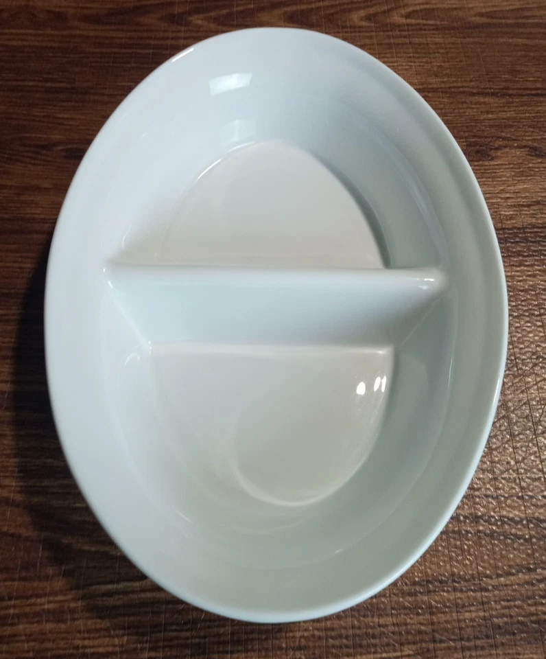 Divided Dish Casserole Home Collection Target White Porcelain 13" x 9.5" x 3" - Image 2 of 4