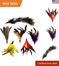 Engaging 6-Piece Cat Toy Refill Set: Versatile Feathers  Tail Accessories