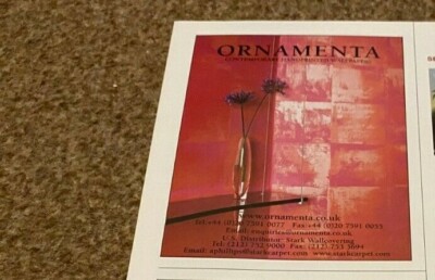 INT3 ADVERT 6X5 ORNAMENTA CONTEMPORARY HANDPRINTED WALLPAPERS