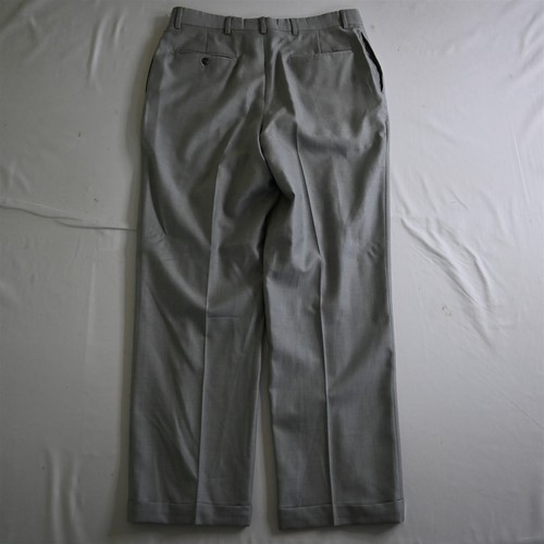 Jos A Bank 33x30 Gray Sharkskin Wool Silk Cuffed Mens Dress Pants - Picture 9 of 9