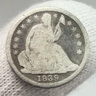 1839-P Seated Liberty Half 1/2 Dime 5 Cents 90% Silver US H10c US Type Coin