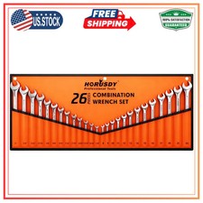 26-piece Combination Wrench Set Sae 14-1 Inch And Metric 8-24mm With Pouch 26-piece Combination Wrench Set Sae 14-1 Inch And Metric 8-24mm With Pouch