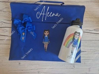 QUADRA Personalised Name Book Bag Character Reading School Bag