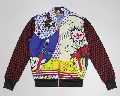 Women's Adidas Originals x Rita Ora Super Track Top Jacket Comic Print (size S)