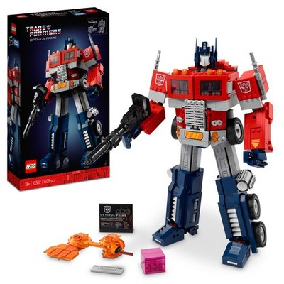 LEGO Icons 10302 Optimus Prime Transformers Bausatz, Mehrfarbig