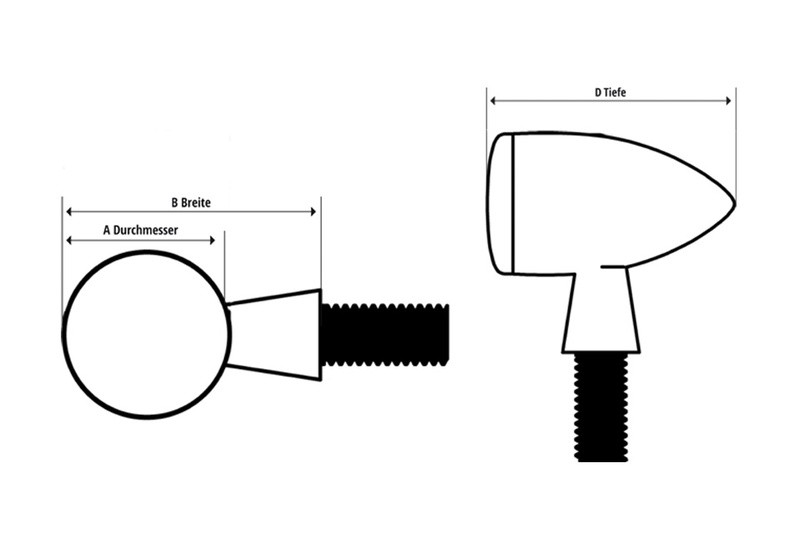 Clignotants LED HIGHSIDER haut de gamme en aluminium chromé pour moto